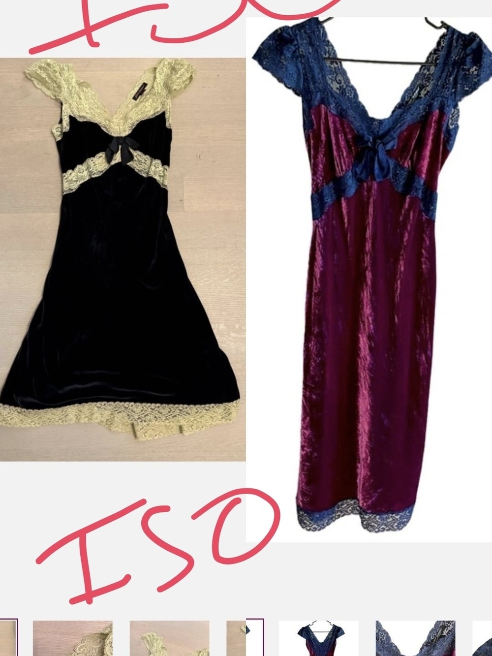 In Search Of Betsey Johnson Velvet Dress Lace